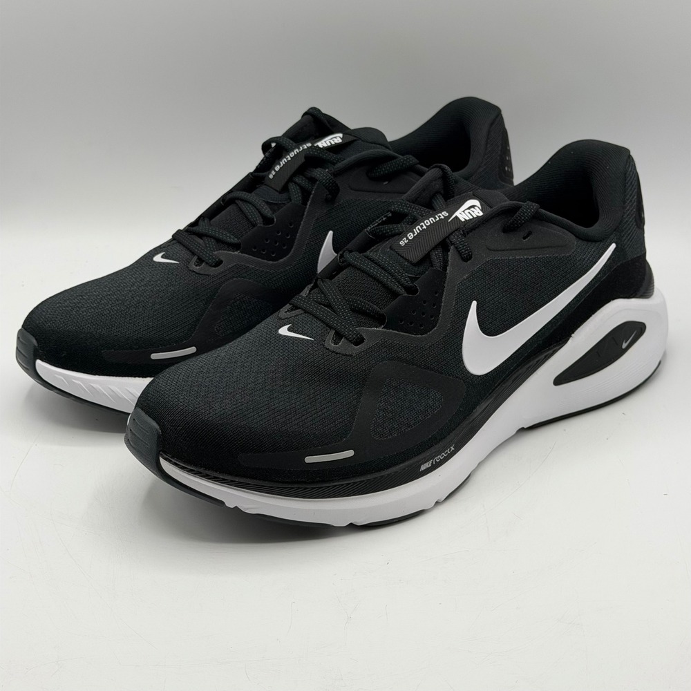 Nike Air Zoom Structure 26 Black White HJ1102-002 Mens 10.5 Running Shoes READ